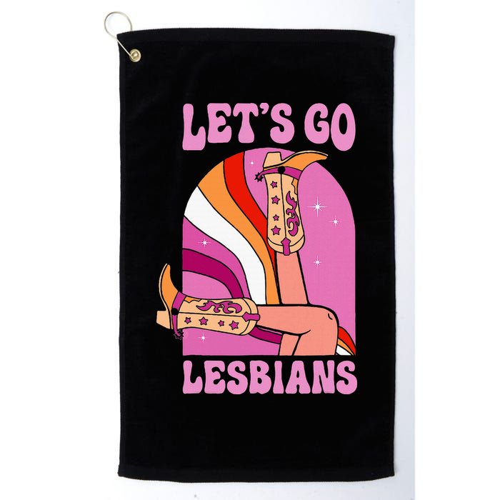 LetS Go Lesbians Lgbtq Lesbian Pride Month Golf Towel