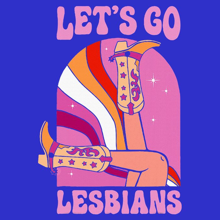 LetS Go Lesbians Lgbtq Lesbian Pride Month V-Neck T-Shirt