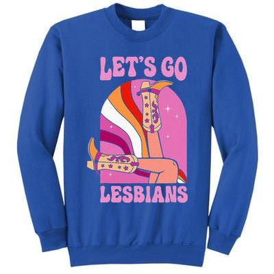 LetS Go Lesbians Lgbtq Lesbian Pride Month Tall Sweatshirt