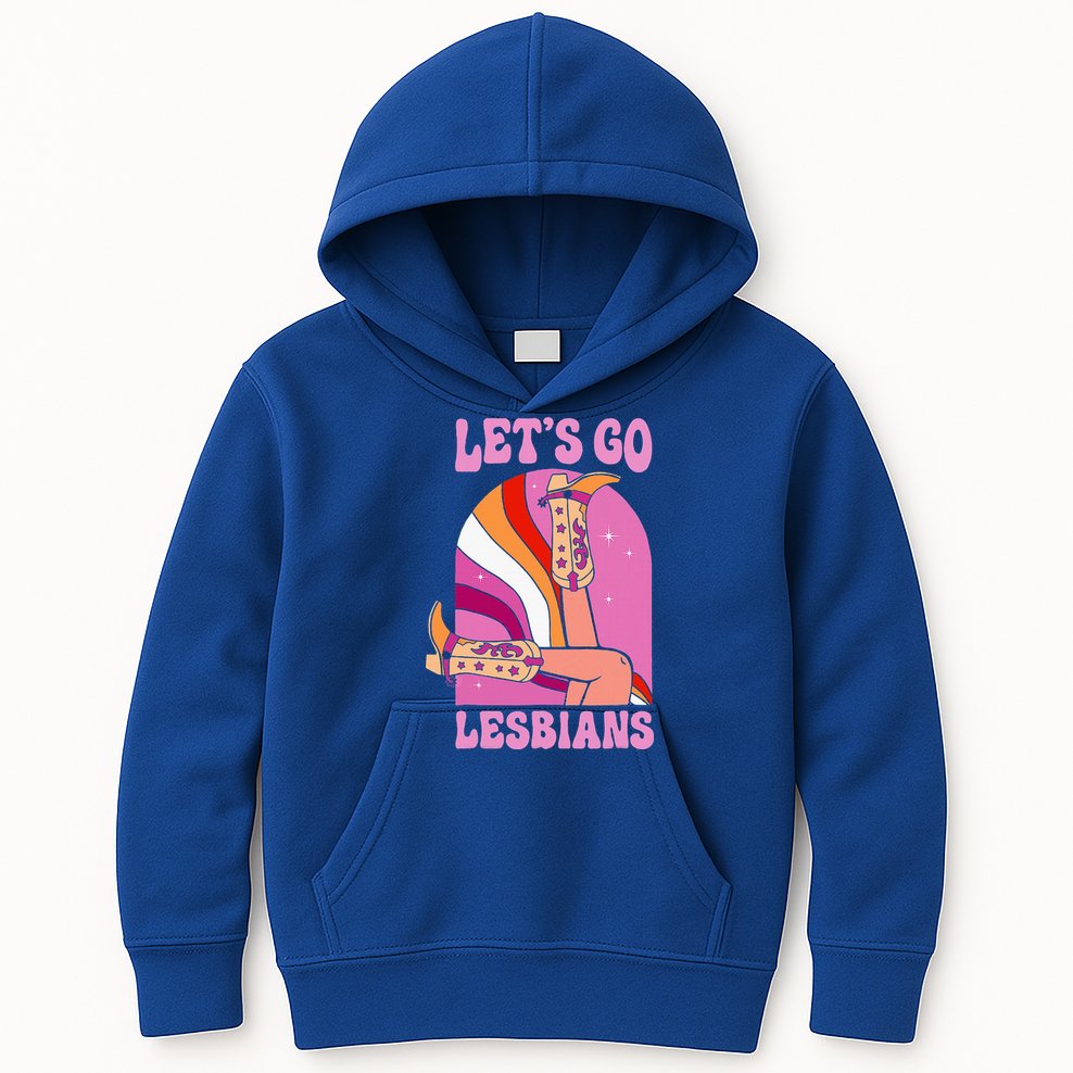 LetS Go Lesbians Lgbtq Lesbian Pride Month Kids Hoodie