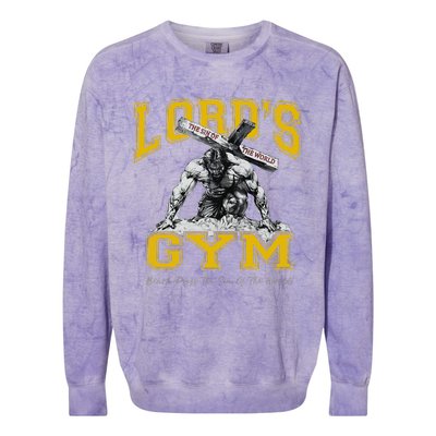 Lords Gym LordS The Sin Of World Jesus Colorblast Crewneck Sweatshirt