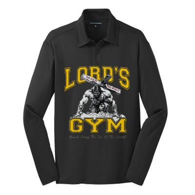 Lords Gym LordS The Sin Of World Jesus Silk Touch Performance Long Sleeve Polo