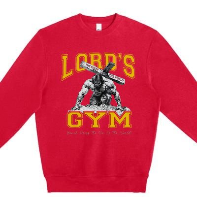 Lords Gym LordS The Sin Of World Jesus Premium Crewneck Sweatshirt