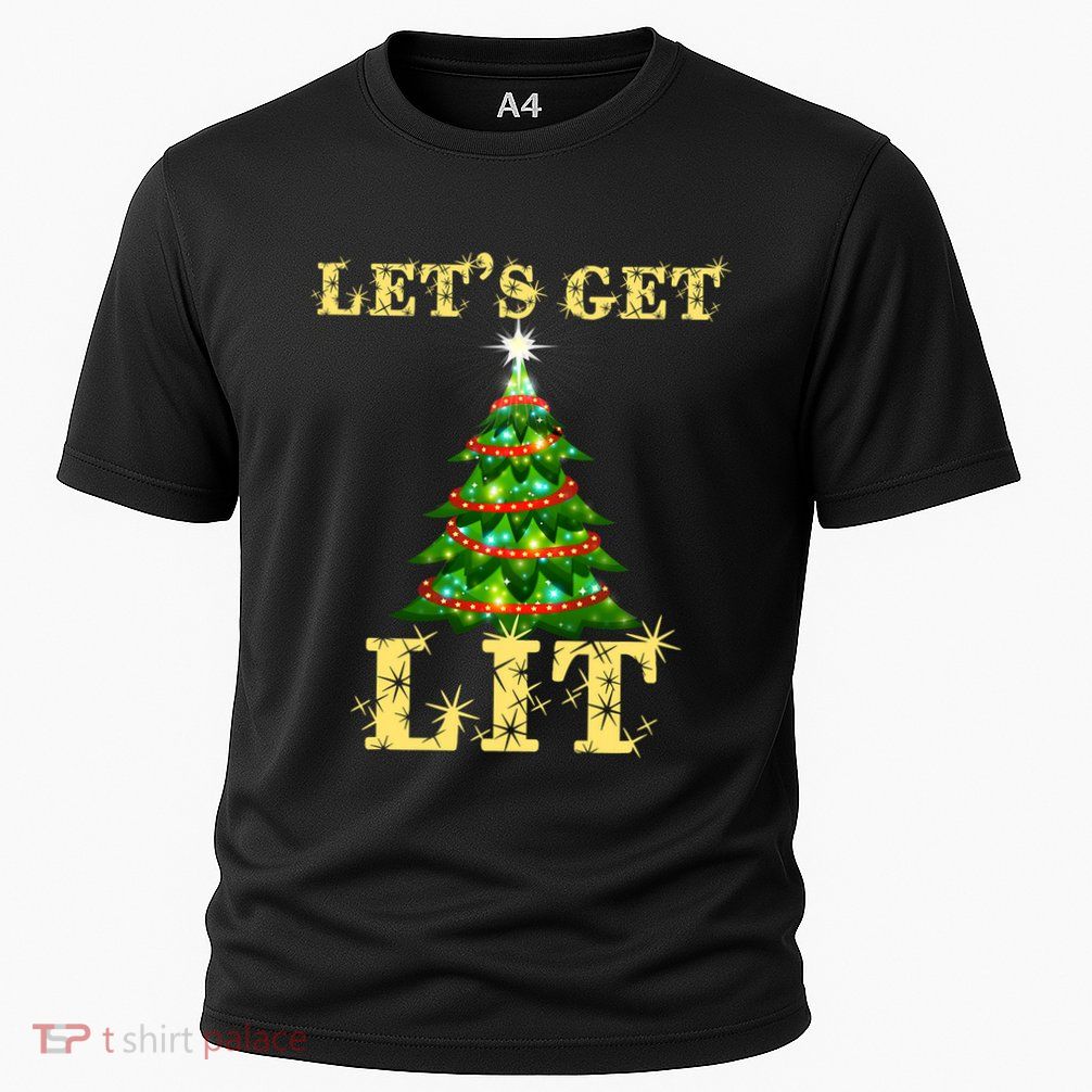 LetS Get Lit Drinking Funny Christmas Performance Shirt