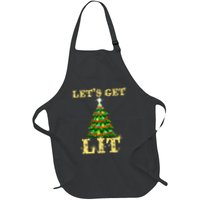 LetS Get Lit Drinking Funny Christmas Apron