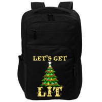 LetS Get Lit Drinking Funny Christmas Impact Tech Backpack