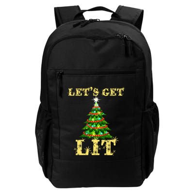 LetS Get Lit Drinking Funny Christmas Backpack