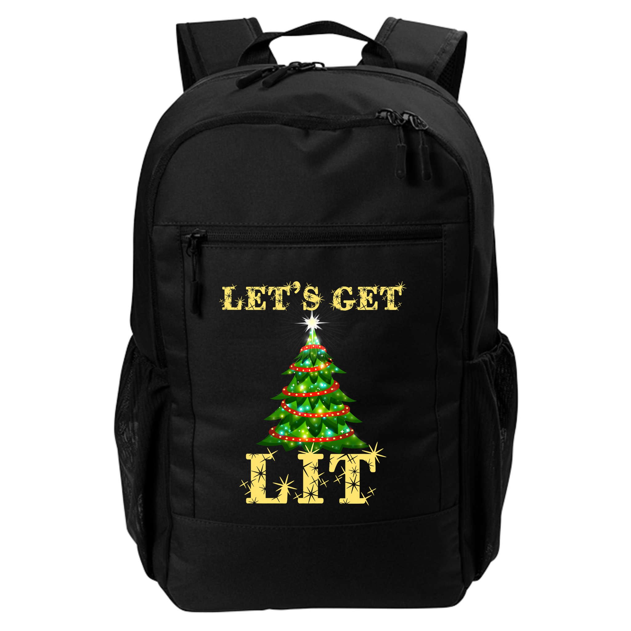 LetS Get Lit Drinking Funny Christmas Backpack