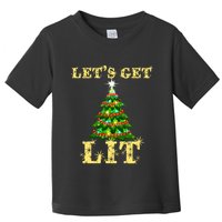 LetS Get Lit Drinking Funny Christmas Toddler T-Shirt