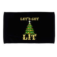 LetS Get Lit Drinking Funny Christmas Microfiber Hand Towel