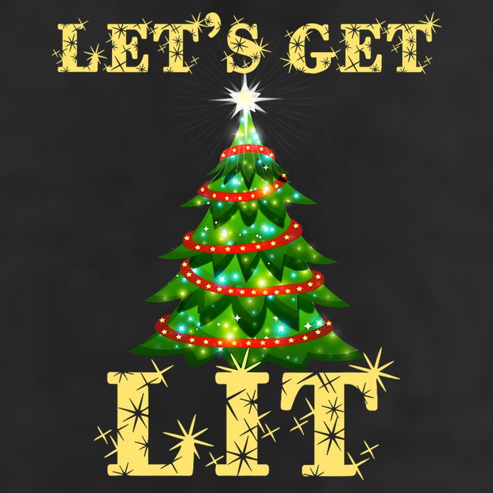 LetS Get Lit Drinking Funny Christmas Microfiber Hand Towel