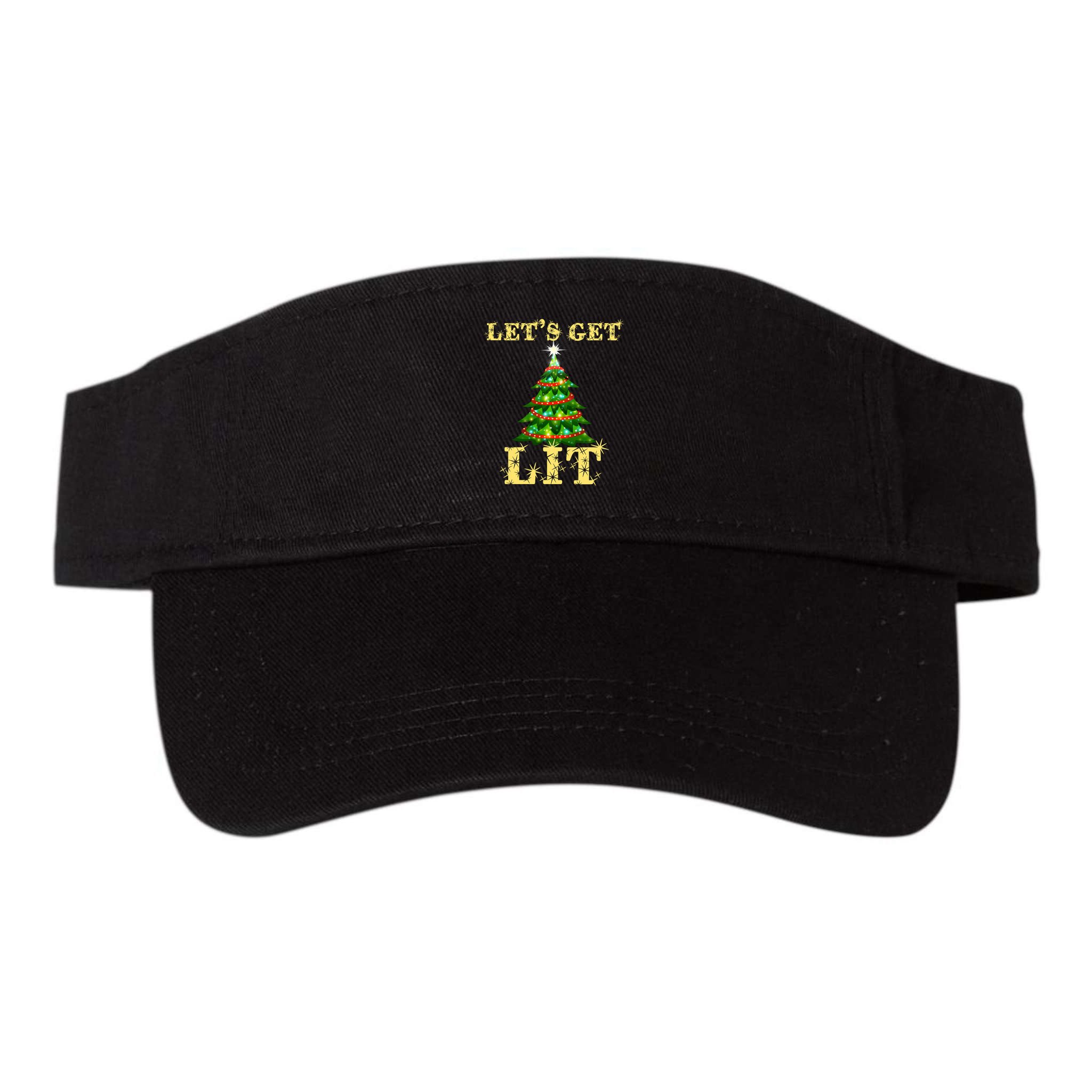 LetS Get Lit Drinking Funny Christmas Visor