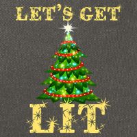 LetS Get Lit Drinking Funny Christmas Cotton Canvas Backpack