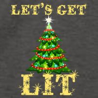 LetS Get Lit Drinking Funny Christmas Vector Backpack