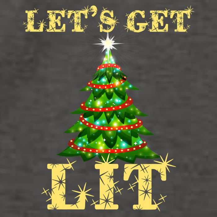 LetS Get Lit Drinking Funny Christmas Vector Backpack