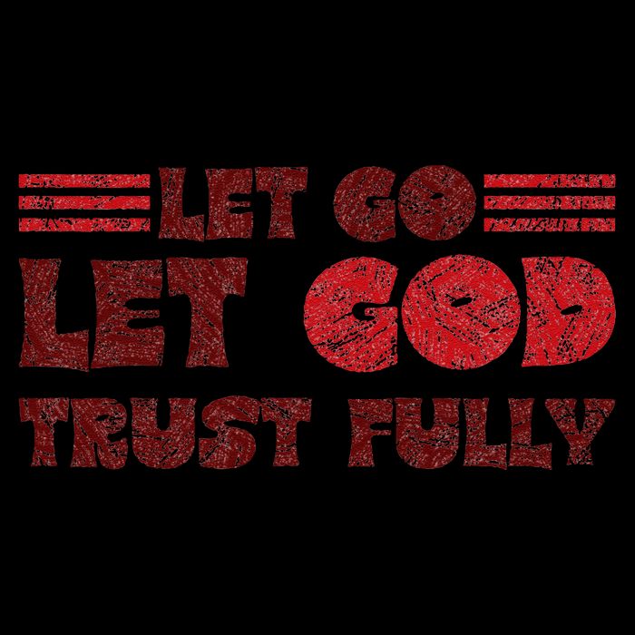 Let Go Let God Trust Fully Biblical Faith Religious Believe Backpack