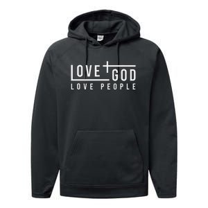 Love God Love People Performance Fleece Hoodie