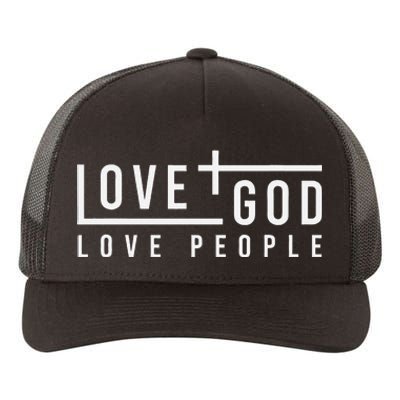 Love God Love People Yupoong Adult 5-Panel Trucker Hat