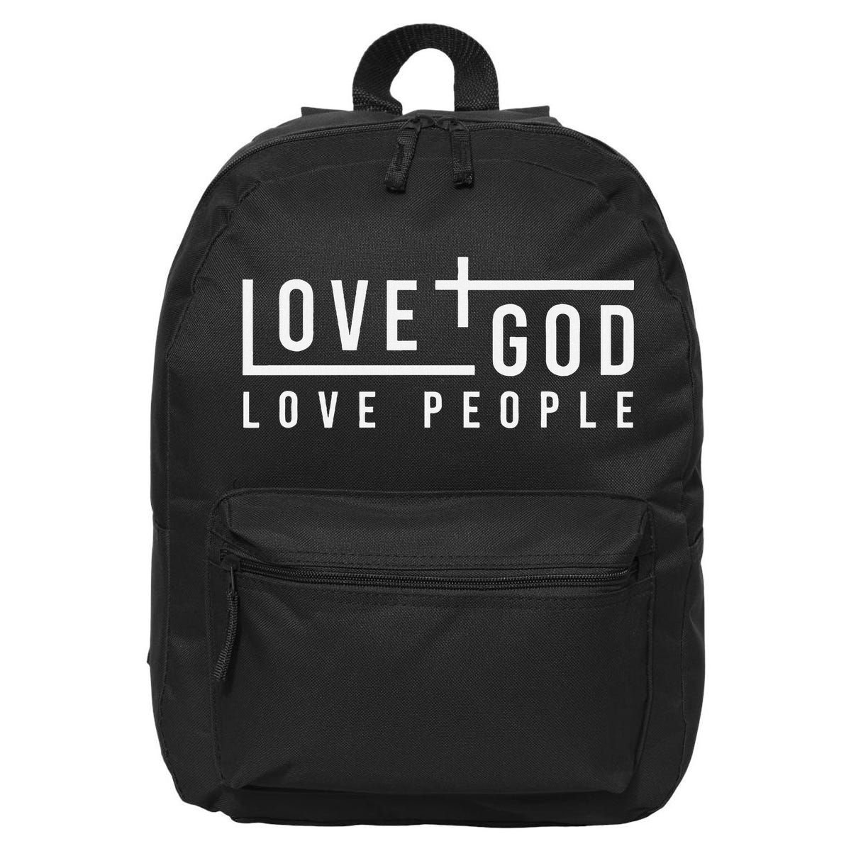 Love God Love People 16 in Basic Backpack