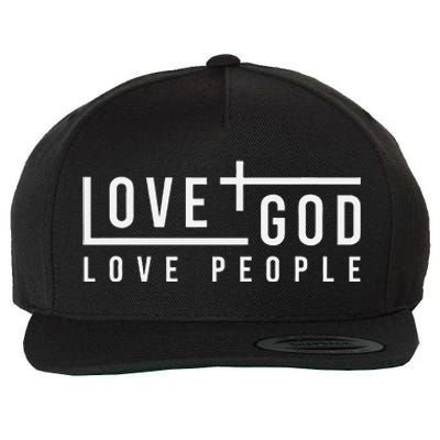 Love God Love People Wool Snapback Cap