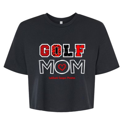 Lcp Golf Mom Design 2 Meaningful Gift Bella+Canvas Jersey Crop Tee