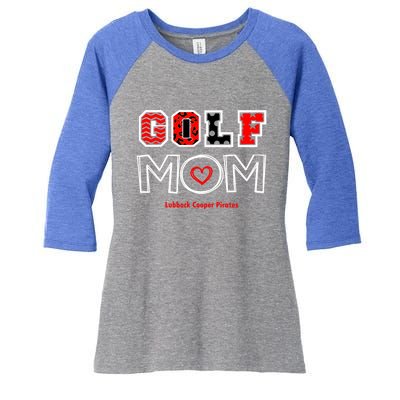 Lcp Golf Mom Design 2 Meaningful Gift Women's Tri-Blend 3/4-Sleeve Raglan Shirt