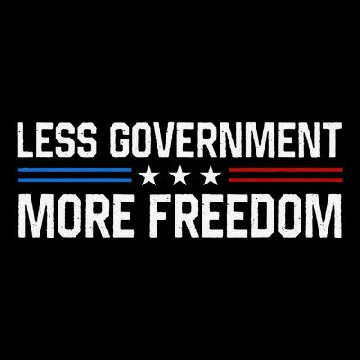 Less Government More Freedom More Liberty Political T-Shirt