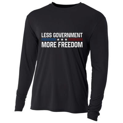 Less Government More Freedom More Liberty Political Cooling Performance Long Sleeve Crew