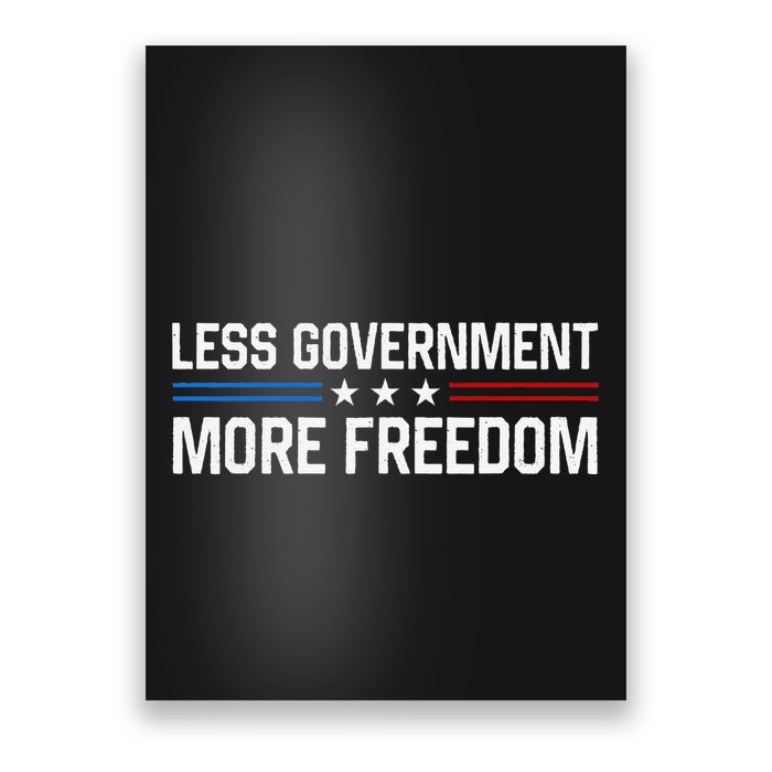Less Government More Freedom More Liberty Political Poster