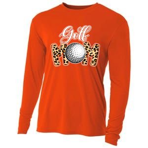 Leopard Golf Mom Life Game Day Mama Mothers Day Funny Gift Cooling Performance Long Sleeve Crew