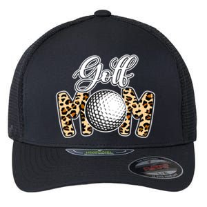 Leopard Golf Mom Life Game Day Mama Mothers Day Funny Gift Flexfit Unipanel Trucker Cap