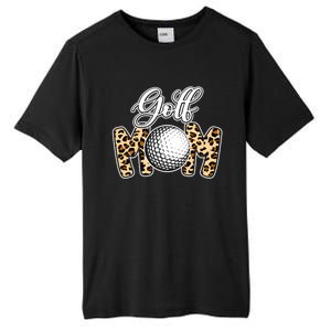 Leopard Golf Mom Life Game Day Mama Mothers Day Funny Gift Tall Fusion ChromaSoft Performance T-Shirt