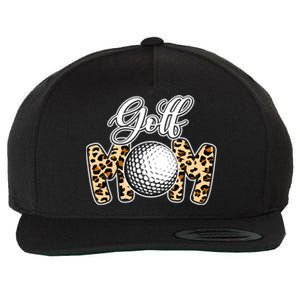 Leopard Golf Mom Life Game Day Mama Mothers Day Funny Gift Wool Snapback Cap