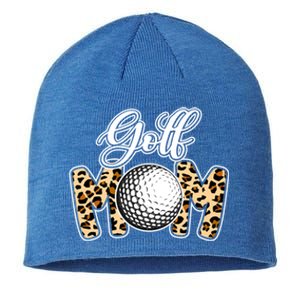 Leopard Golf Mom Life Game Day Mama Mothers Day Funny Gift Sustainable Beanie