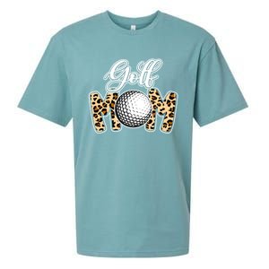 Leopard Golf Mom Life Game Day Mama Mothers Day Funny Gift Sueded Cloud Jersey T-Shirt