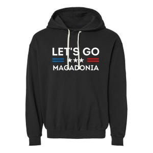 Lets Go MAGADONIA 2024 Trump Supporter Magadonians US Flag Garment-Dyed Fleece Hoodie