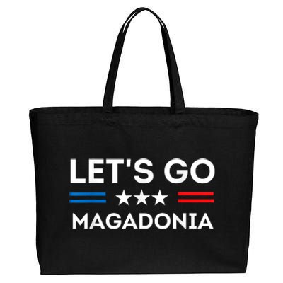 Lets Go MAGADONIA 2024 Trump Supporter Magadonians US Flag Cotton Canvas Jumbo Tote