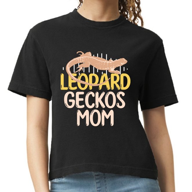 Leopard Gecko Mom Funny Bearded Dragon Mothers Day Comfort Colors Boxy T-Shirt