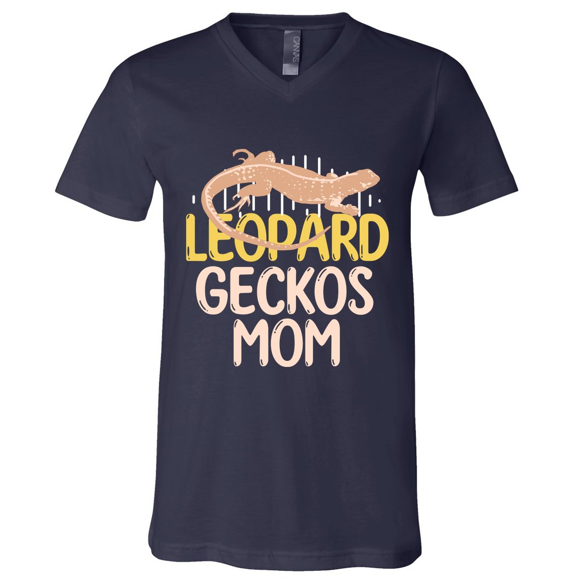 Leopard Gecko Mom Funny Bearded Dragon Mothers Day V-Neck T-Shirt