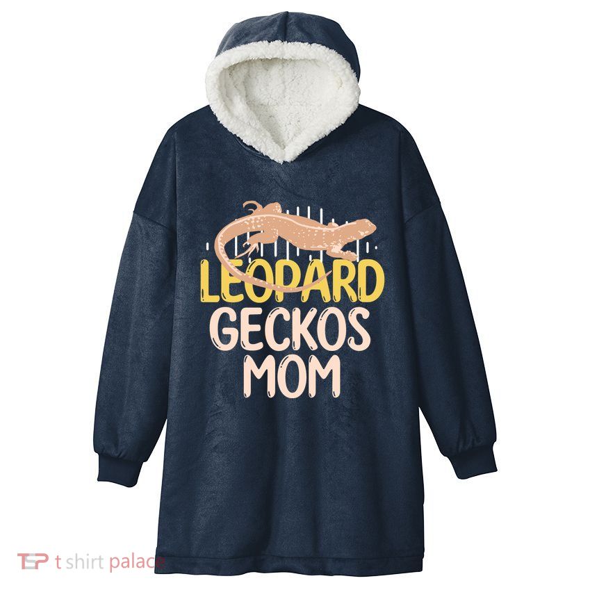 Leopard Gecko Mom Funny Bearded Dragon Mothers Day Hooded Wearable Blanket