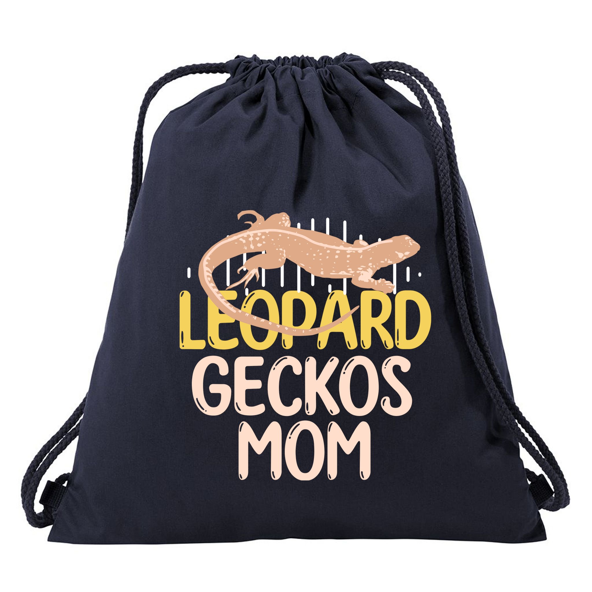 Leopard Gecko Mom Funny Bearded Dragon Mothers Day Drawstring Bag