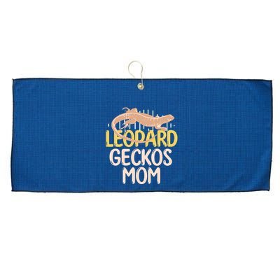 Leopard Gecko Mom Funny Bearded Dragon Mothers Day Large Microfiber Waffle Golf Towel