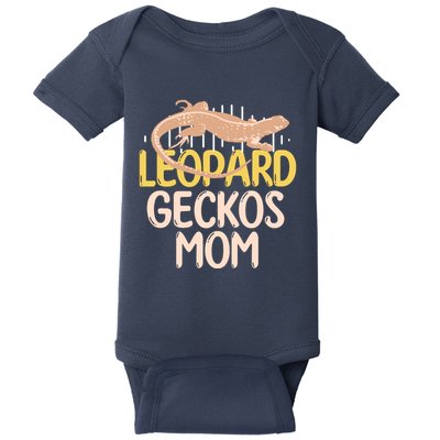 Leopard Gecko Mom Funny Bearded Dragon Mothers Day Baby Bodysuit