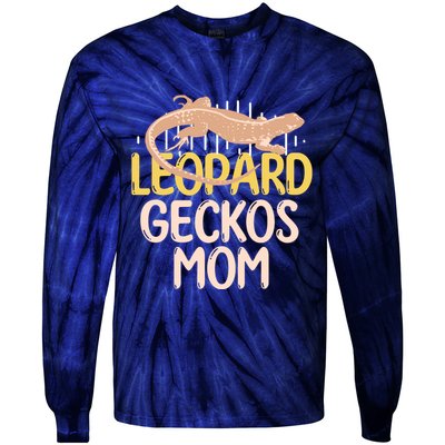 Leopard Gecko Mom Funny Bearded Dragon Mothers Day Tie-Dye Long Sleeve Shirt