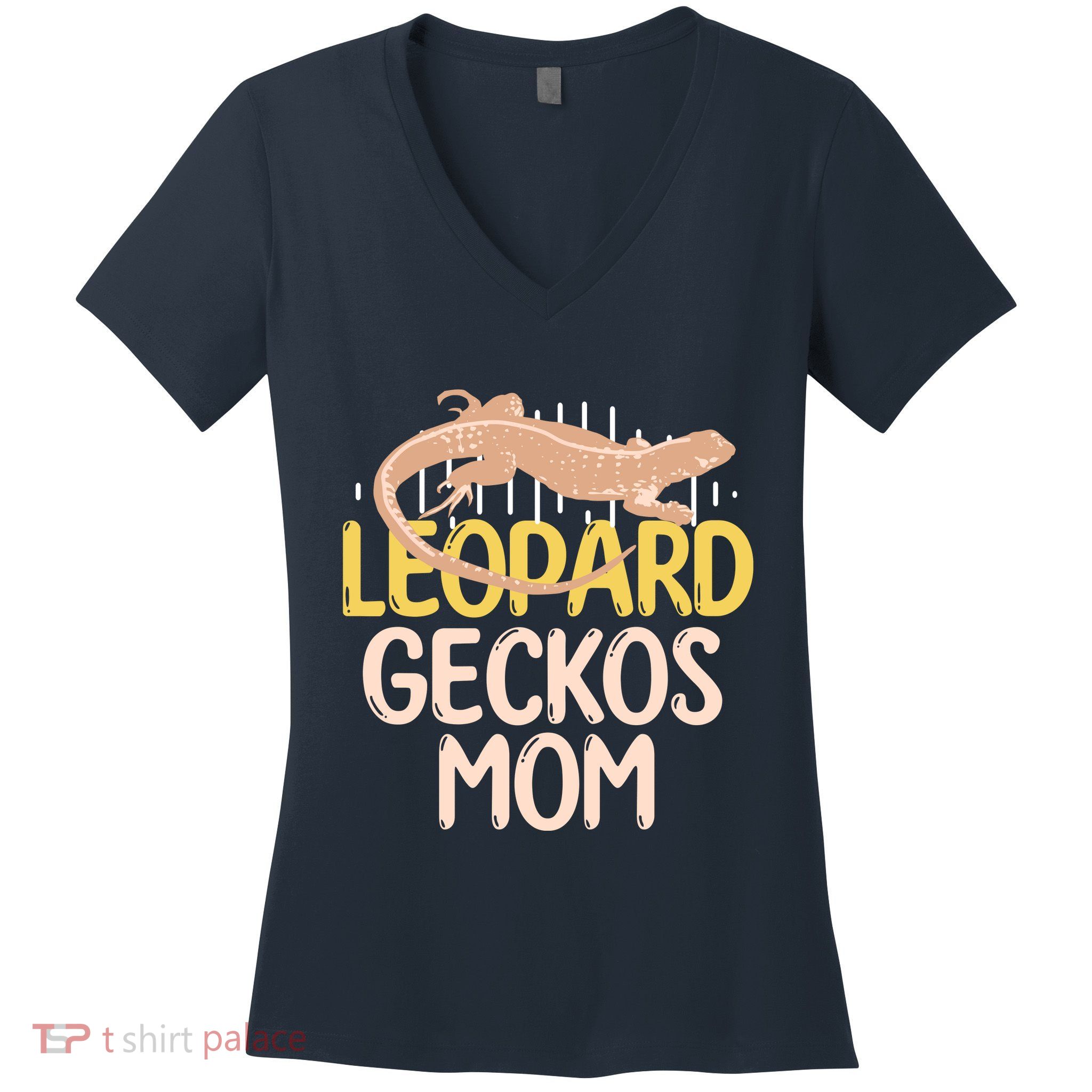 Leopard Gecko Mom Funny Bearded Dragon Mothers Day Women's V-Neck T-Shirt