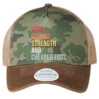 Lord Give Me Strength And Cheaper Eggs! Funny Easter Legacy Tie Dye Trucker Hat