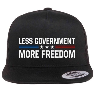 Less Government More Freedom More Liberty Political Flat Bill Trucker Hat