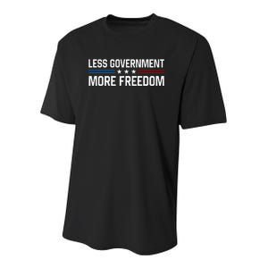 Less Government More Freedom More Liberty Political Youth Performance Sprint T-Shirt