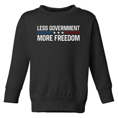 Less Government More Freedom More Liberty Political Toddler Sweatshirt