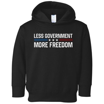 Less Government More Freedom More Liberty Political Toddler Hoodie